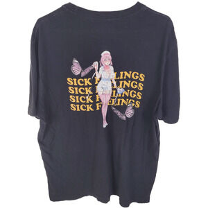 Lonely Hearts Club Mens Sick Feelings Black Nurse Graphic Short Sleeved Tshirt